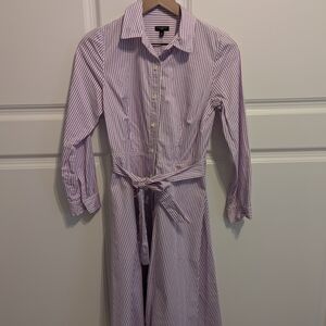 Talbots Purple Striped Women's Dress